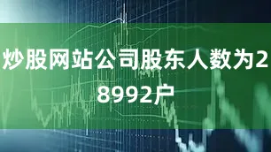 炒股网站公司股东人数为28992户